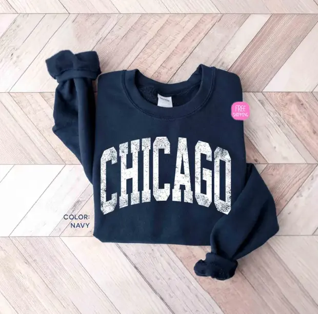 Chicago Sweatshirt, Chicago State Pride Sweater, Chicago Souvenir Travel Gift, Chicago Lover Sweater, Football Sweatshirt Unisex