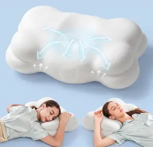 Ergonomic Memory Foam Cervical Pillow for Neck Pain Relief - Cloud Contour Design for Side/Back/Stomach Sleepers with Washable Breathable Pillowcase