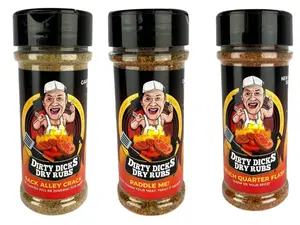 3 pack Back Alley, Paddle Me, French Quarter Garlic Pepper Seasoning for Fajita BBQ & Poultry Dishes US Origin