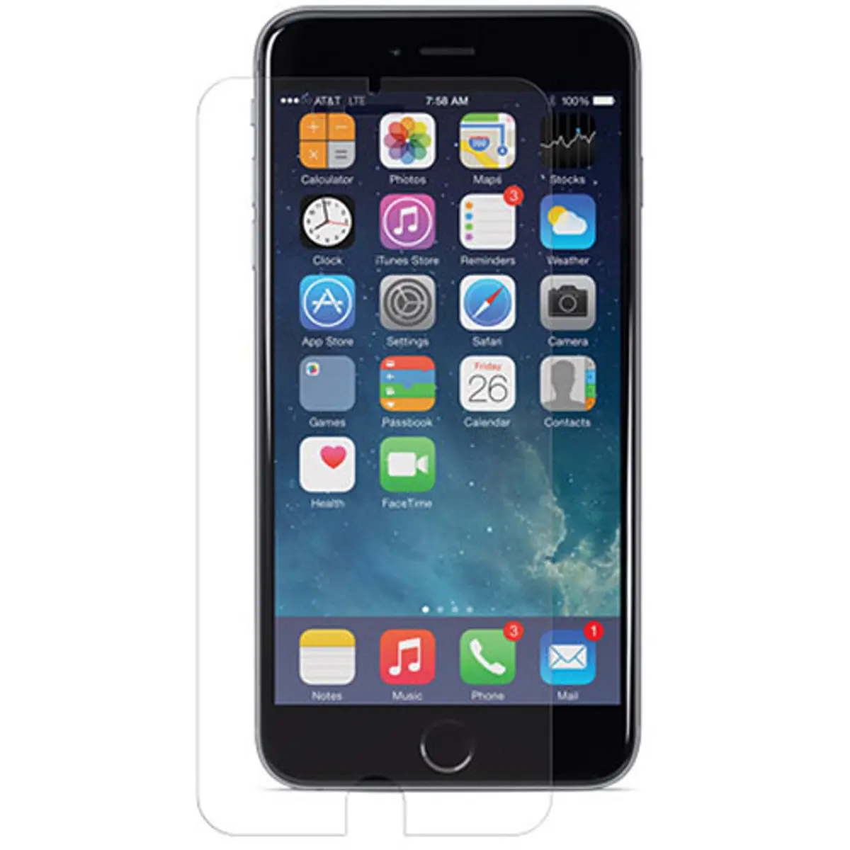 NewerTech NuGuard KXs Screen Protector, Impact X-Orbing Screen Armor with Easy Installation for iPhone 6/6S Plus, Mobile Phone Protection Accessories