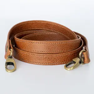 Medium Brown Calf Leather Purse Strap Five Eighth Inch Width