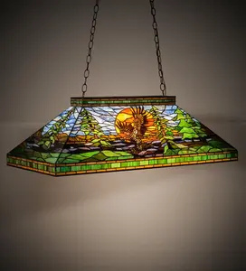 Meyda Lighting 79964 39" Long Eagle at Sunset Oblong Pendant