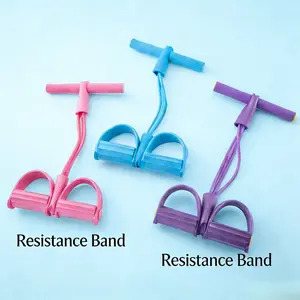 Multifunction Pedal Resistance Trainer with 6 Tubes – Stronger Resistance for Effective Training, Portable Foot Pedal Exerciser for Full-Body Home Workout, Stretching & Fitness Training