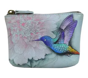 Anushcka Painted Leather Coin Pouch