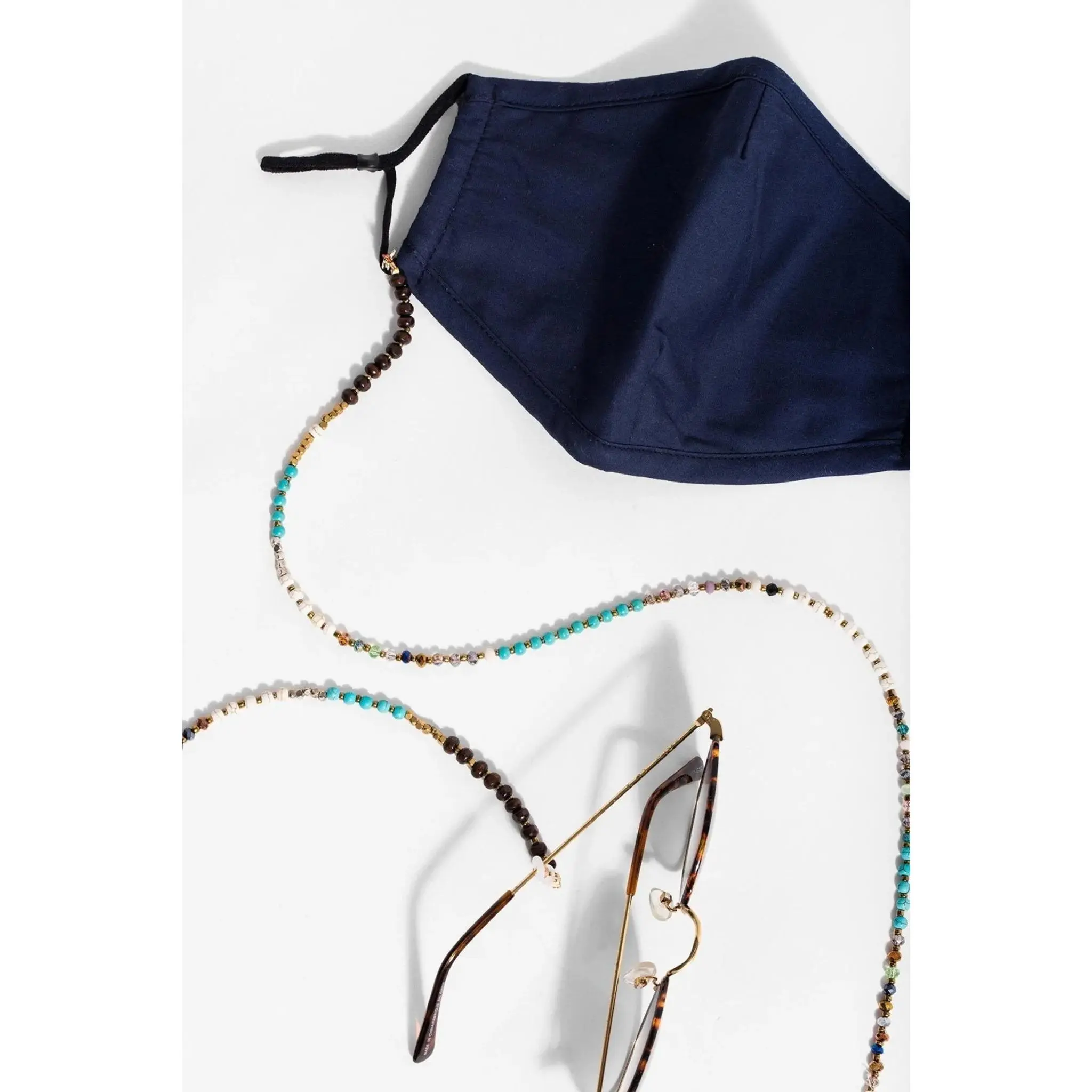 Hand-Beaded Convertible Mask Chain