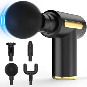 Compact Handheld Percussion Massage Gun, Deep Tissue Muscle Relax Massager, Portable Travel Body Pain Relief Instrument for Daily Use & Gifting, Black