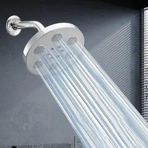Rainfall Shower Head, High-pressure Round Top Spray for Ultimate Bathing Experience, Durable Plastic Essential Bathroom Upgrade, Perfect Gift Idea