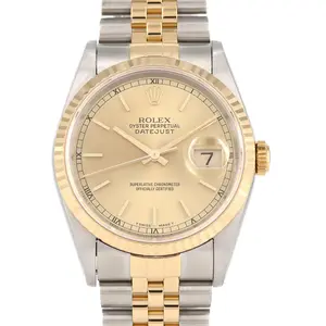 Pre-owned ROLEX Stainless Small Leather Goods Datejust Steel Yellow Gold Automatic