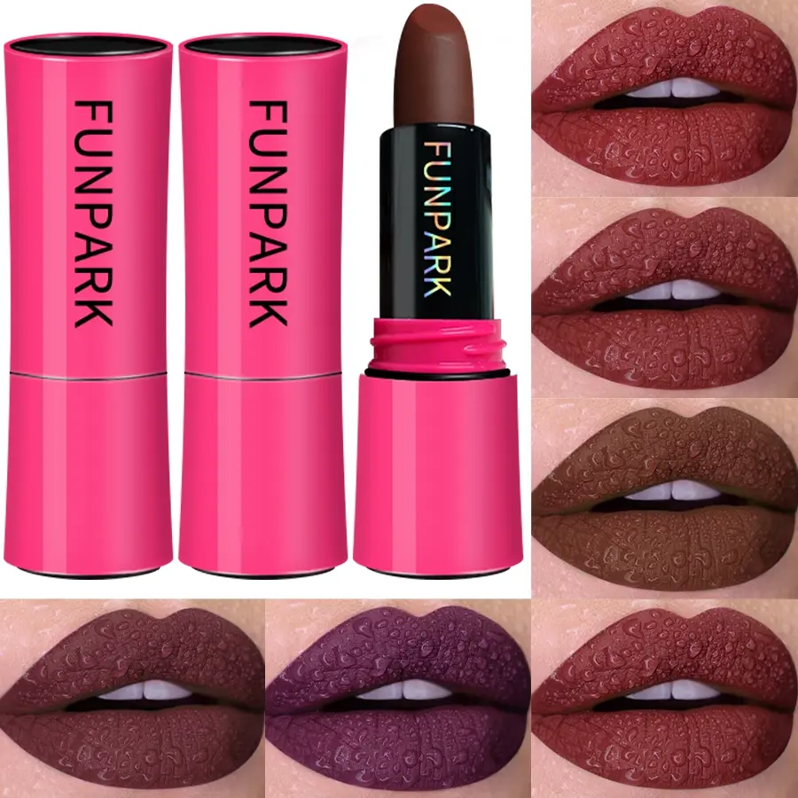 F6057 25-Color Matte Intensely Pigmented High Pigment Lipstick Balm Set for Women, Long-Lasting Waterproof Formula, Smudge-Proof and Travel Essential Cosmetic, Makeup