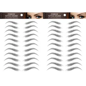 Waterproof Temporary Eyebrow Tattoos, Easy Apply & Safe Makeup Transfer Stickers, Long-Lasting Biodegradable Tattoo for Men & Women