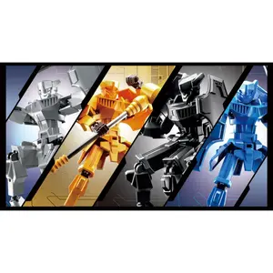 Justice Shield Action Figure Model, Jointed Robot Toy, Fighting Series, Includes Shields, Staff, Knife, Gestures, Gun Parts