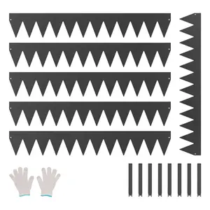 【SummerFinds】VEVOR Steel Landscape Edging,  , 6 Packs 40 x 6 in Rust-Resistant Metal Landscape Edging, Bendable Garden Edging Border, Heavy Duty Lawn Edging, Easy-to-Install, Flower Bed Yard Pathway Divider Black