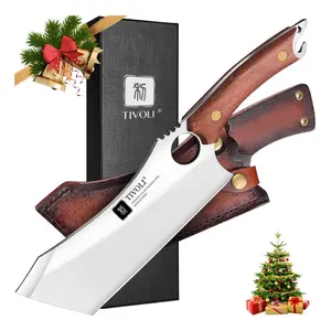 TIVOLI Forged Meat Cleaver -  Kitchen Knife for Meat & Vegetables, Perfect Father's Day Gift for Home Cooks & Garden Enthusiasts