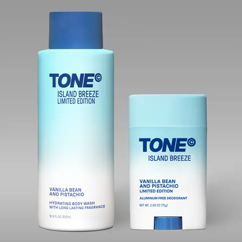 TONE Aluminum-Free Body Wash & Deodorant Multi-Pack Bundle - Scented Sulfate-Free Cleanser, Dermatologist-Tested Daily Hydrating Body Care Sets for Sensitive Skin, Protects, Long-Lasting Freshness Self-Treat Gift Set