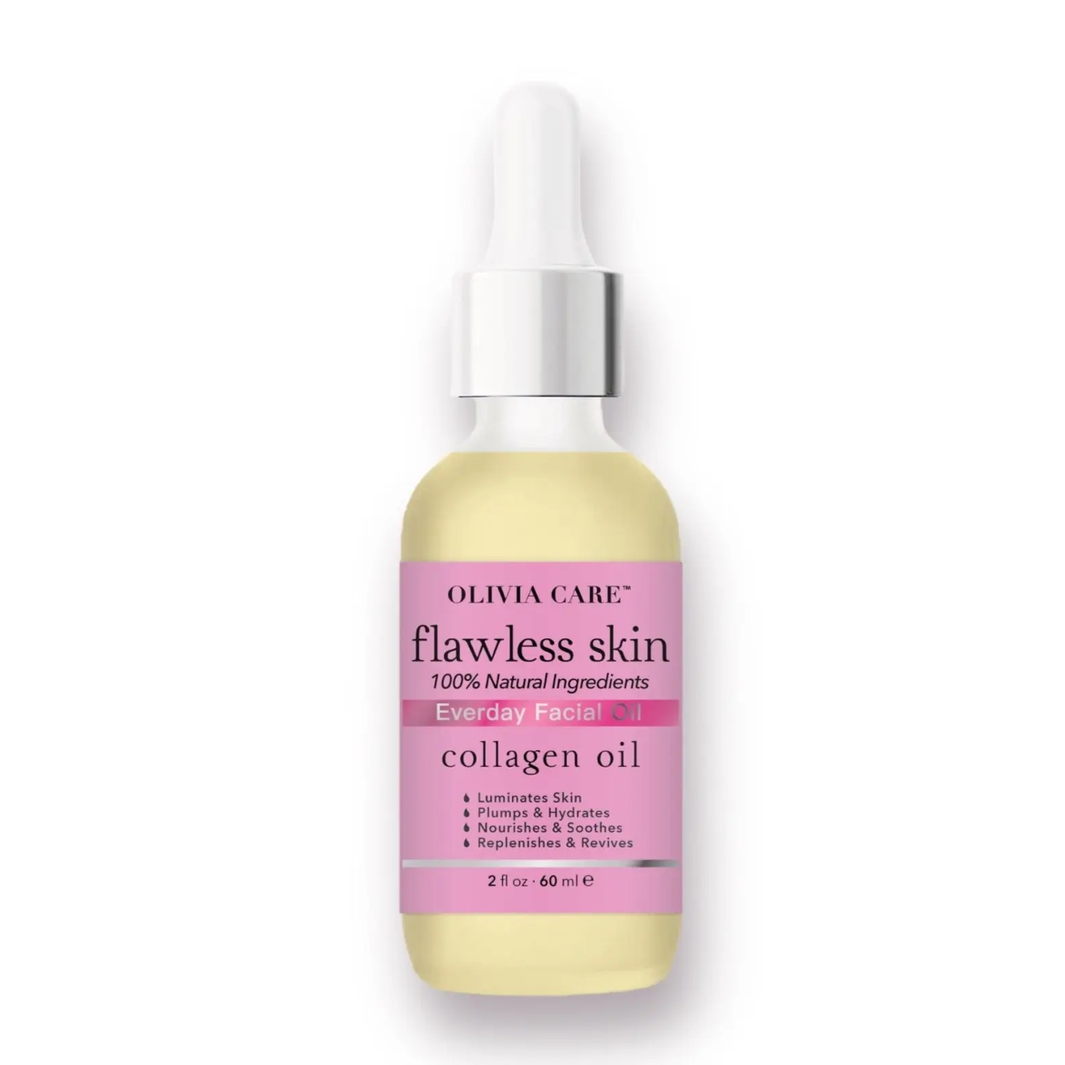 Olivia Care Flawless Skin Collagen Oil Lightweight Nourishing 60ml - Natural Ingredients for Smooth Hydrated Skin