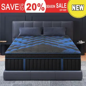 14inch 12inch Twin Full Queen King Mattress in a Box, Hybrid Mattresses with Gel Memory Foam and Individually Pocket Spring Euro Top Medium Firm for Motion Isolation, Edge Support