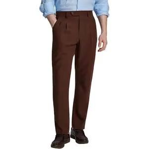 Susclude Pleated Dress Pants for Men 30"/32"/34" Work Lightweight Pants Casual Old Money Vintage Business Mens Dress Slacks