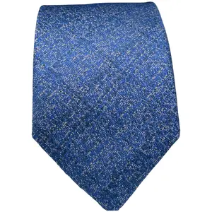 BISSE Necktie - Micro Fabric Men's Tie, Blue Patterned Men's Tie