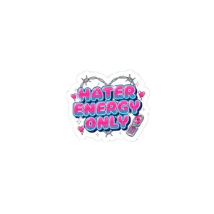 Hater Energy Only Kiss-Cut Stickers | Y2K Airbrush, Neon Cherub