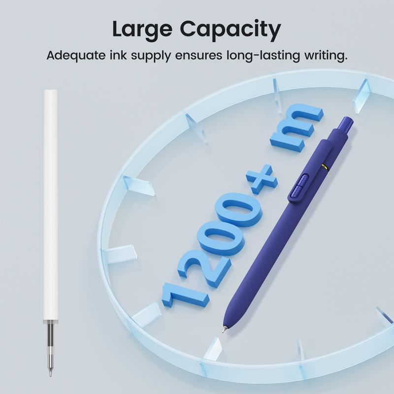 Colorful Gel Pens - 8 Pcs Colored Ink Pens Coloring | 0.7MM Smooth Writing Medium Point - Quick Drying Retractable Colored Pen for Journaling Note Taking