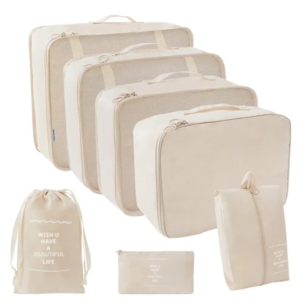 Travel Bag Organizer Set, Essential Travel Accessories, Travel Organization Pouch, Travel Organizers, Includes Washable Bags & Shoe Pouches (7-Piece), Perfect for Organizing Essentials