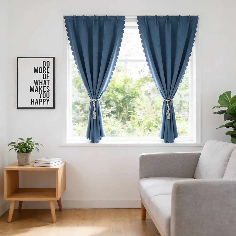 Elegant Textured Solid Fabric Curtain Panel with Tiebacks - Modern Household Textile for Living Room, Bedroom Windows - House Decor Single Drapes