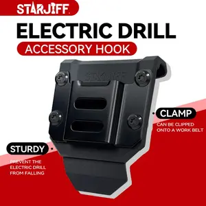 STARJIFF Drill Holder for Tool Belt, Durable Drill Storage Box & Tape Measure Clipper, Fits Belts Up to 2.7 Inches Diameter