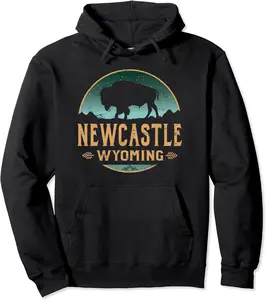 Newcastle Wyoming WY Buffalo Bison Pullover Hoodie - Jesusmissa Shop 84B0C42RRQWH