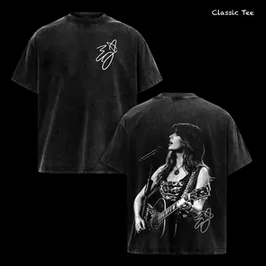 Ella Langley Shirt – Vintage Acid Washed Oversized Graphic T Shirt, Country Singer Live Performance Guitar Tee Western Music Aesthetic Streetwear, Heavyweight Soft Cotton Unisex Top, Men Women Wear Casual Tee, Gift for Country Music Fans