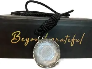 Gibeon Iron Meteorite Pendant,Star of David Women Men Moldavite Rare Necklace (25MM)