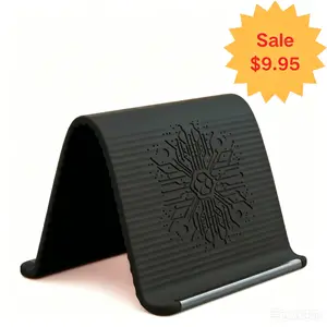 Foldable Silicone Phone Holder Stand Flexible Bendable Design Multi-Angle Adjustable for Phone Tablet Laptop Non-Slip Desktop Mount for Home Office Travel Cellphone Smartphone
