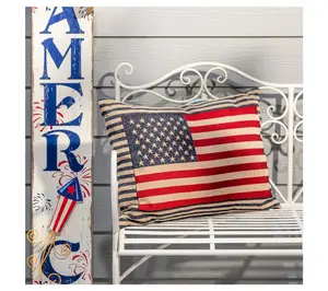 23.6 In Patriotic Flag Throw Pillow by Gerson International