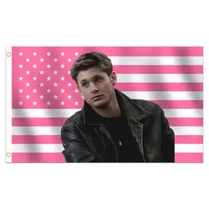 3x5 Ft Jensen Decorative Ackles Flag, Double Stitched with 2 Brass Grommets, Dean Winchester Wall Hanging for Room Decor, College Dorm, Outdoor Porch, or Indoor