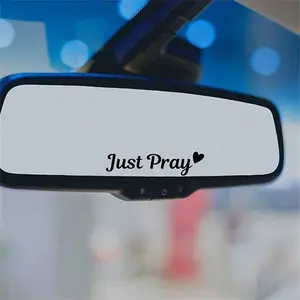 Just Pray Window Car Sticker Vinyl Decal - 1” Wide - Motivational Sayings for Self Worth - Many Colors