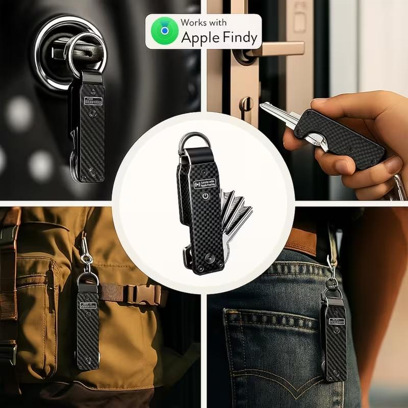 Air Keychain for Outdoor Lightweight Aluminum GPS Tracker Key Holder