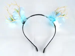 Light Up Antler Christmas Headband Hair Band Christmas LED Hair Hoop Kids Gift