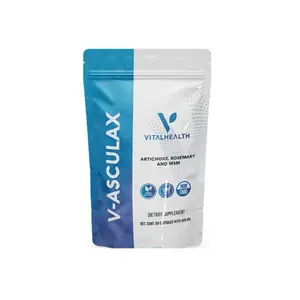 VITALHEALTH V-ASCULAX Dietary Supplement with MSM Rosemary & Horsetail for Lymphatic Drainage Circulation Support 60 Capsules