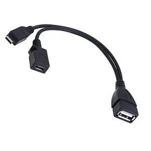 SANOXY 2-in-1 Micro USB to USB Adapter with OTG Cable & Power Cable for TV Streaming Sticks Media Devices Plug-and-Play Design