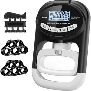 Grip Strength Tester Hand Dynamometer - Grip Strength Trainer Electronic Hand Gripper Strengthener Wrist Exerciser Meter Digital Training Gauge 265 Lbs / 120 Kgs for Sport School Home Use