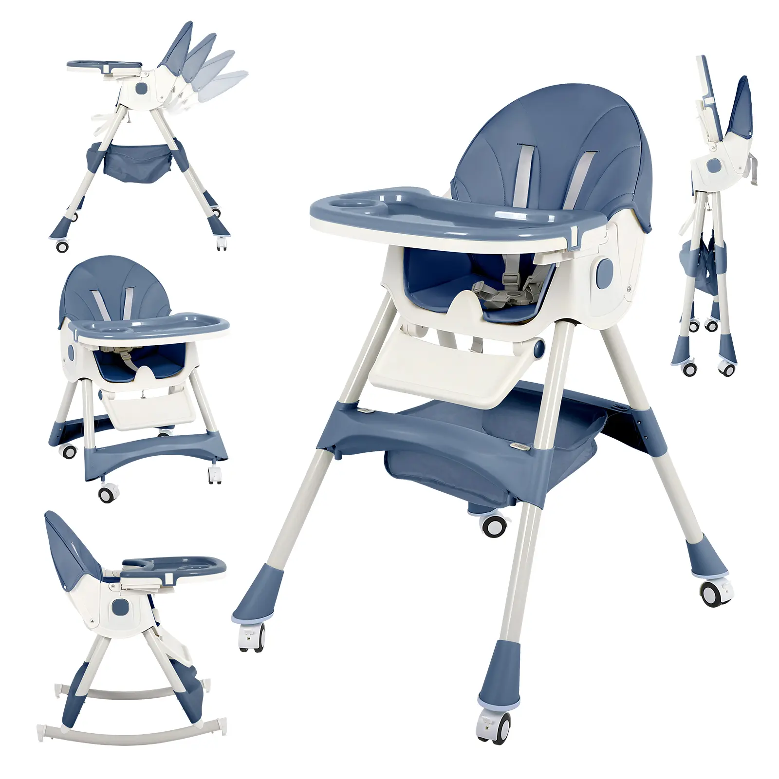 DeepSeaBlue+FootMop+ UniversalWheel+RockingHorse