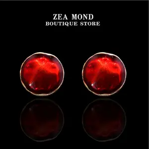 Copper Alloy Resin Fashion Earrings JY-ZH-50