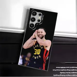 Casing For SAMSUNG GALAXY S22 S23 S24 FE ULTRA Curry pattern Black Silver Stylish Acrylic Shockproof Protection Anti-Drop Phone Cases Shell Cover basketball Protective