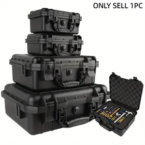 Waterproof Plastic Hard Toolbox with Pre-Cut Foam, Durable and Safe Equipment Box, Anti-Collision Tools and Drone Storage Cabinet