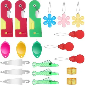 Needle Threaders for Hand Sewing Embroidery Needle Threader Tool 20pcs for Hand Sewing, Sewing Machine, DIY Craft Project