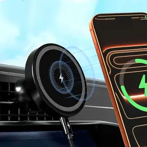 For Car Magsafe Fast Charging Mount Magnetic Wireless Charger Air Vent Phone Holder Stand For Magsafe iPhone 17 16 Pro Max 15 14 13 12 Phone Fast Charging Solution