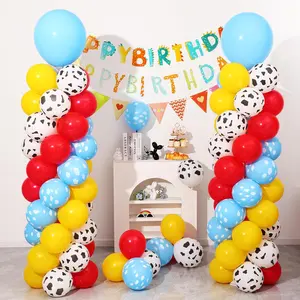 Cartoon Theme Balloon Column Kit Set of 2 7FT Tower Stand with 140 Balloons Party Decoration