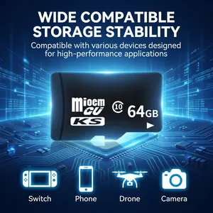 High-Speed Micro SD Card Class 10 U3 Flash Memory Card Premium MicroSD Card for 4K UHD Video Recording Dash Cam Security Camera Drone Quadcopter GoPRO Smart Phone Tablet Extended Storage Space Reliable Data Backup Tech Accessories Birthday Gift Ideas