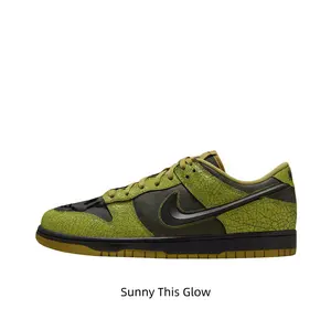Popular Unique Crack Finish Olive Black Low Top Skate Trainers Soft Nubuck Upper Comfort Cushioned Insole Fashion Street Sneakers