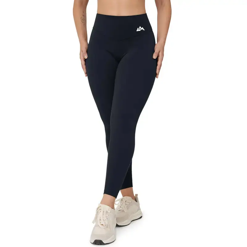 Merinx Women's High-Waisted Seamless Merino Wool-Spandex Yoga Leggings, Tummy Control Quick-Dry Active Gym Bottoms, Anti-Odour Soft Breathable Pants
