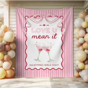 Galentines Day Backdrop, Galentines Party Decorations, Valentines Backdrop, Galentines Day Welcome Sign, Valentines Bachelorette Backdrop